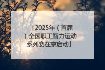 2025年（首届）全国职工智力运动系列赛在京启动