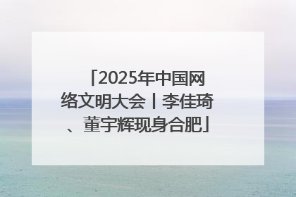 2025年中国网络文明大会丨李佳琦、董宇辉现身合肥