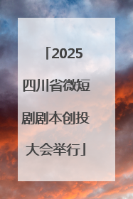 2025四川省微短剧剧本创投大会举行