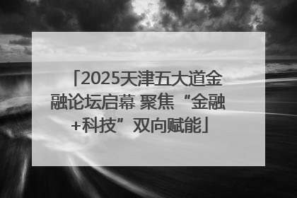 2025天津五大道金融论坛启幕 聚焦“金融+科技”双向赋能