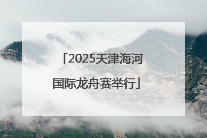 2025天津海河国际龙舟赛举行