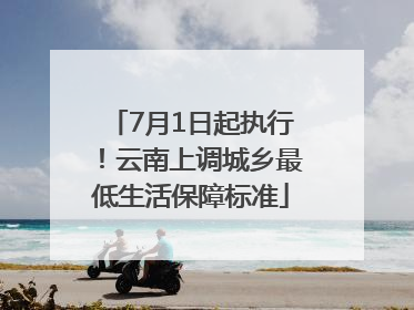 7月1日起执行！云南上调城乡最低生活保障标准