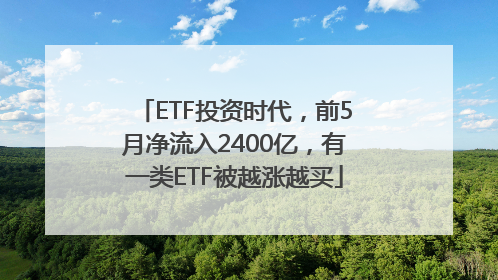 ETF投资时代，前5月净流入2400亿，有一类ETF被越涨越买